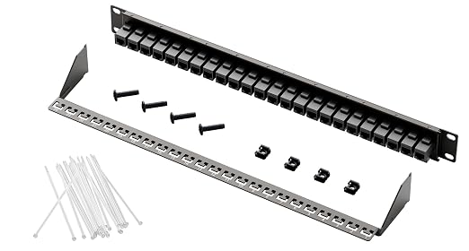 FGB 10Gbps Patch Panel 24 Port, Cat6 Keystone Patch Panel, 1U - Image 6