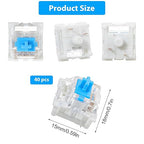 Sibba 40 Pcs Mechanical Keyboard Switches 3 Pin Blue Keyboard Clicker - Image 2