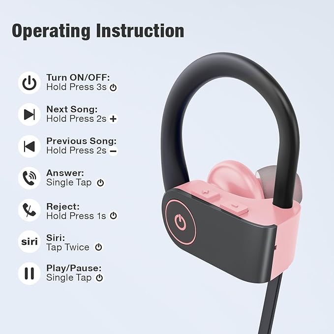 JOYWISE Bluetooth Headphones, Wireless Headphones 16H Playtime Wireless Earbuds - Image 2
