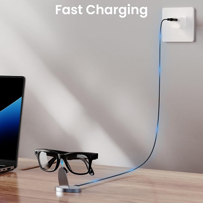 Charging Dock Compatible with R.ay-B.an Me ta Smart AI Glasses, Portable - Image 3