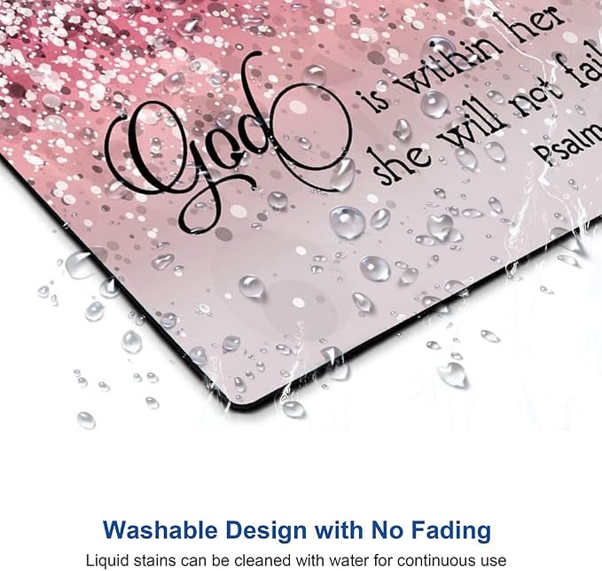 Hokafenle Mouse Pad, Psalm 46:5 God is Within Her, She Will not Fall - Image 5