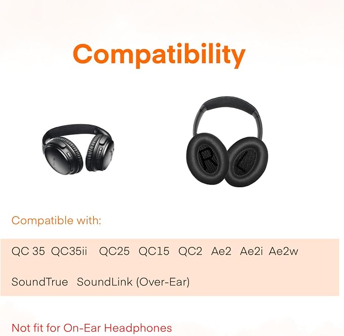 MBWIGF Replacement Ear Pads for Bose QuietComfort 35 & Quiet Comfort 35 II - Image 3