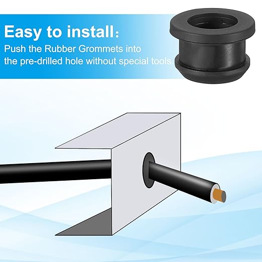 PATIKIL 15mm / 9/16 Inch Drill Hole, 7/16 Inch ID Rubber Grommets - Image 4