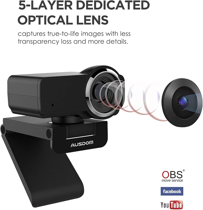 AUSDOM AW635 HD 1080p Webcam - Image 6