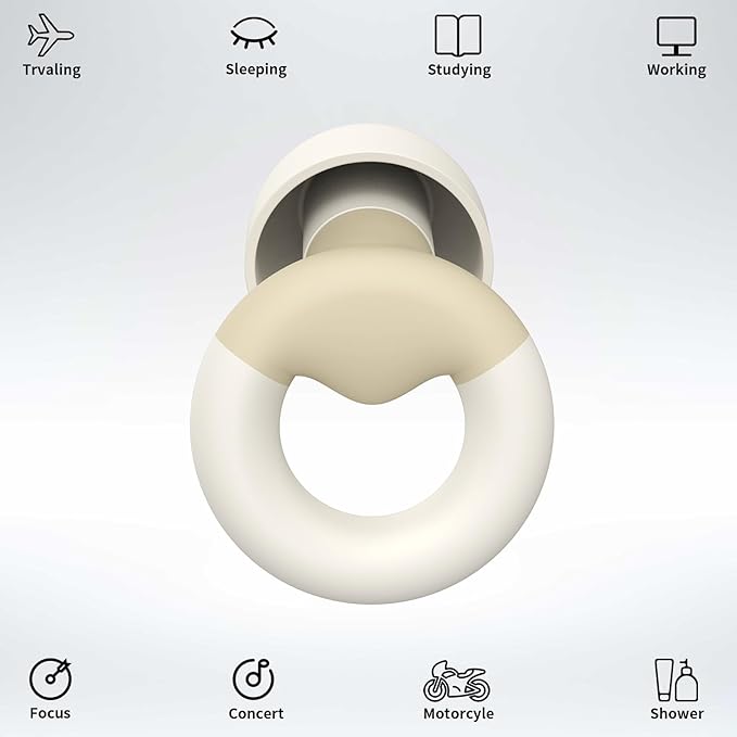 Ear Plugs for Sleeping, 2 Pairs of Reusable Earplugs for Noise Reduction - Image 2