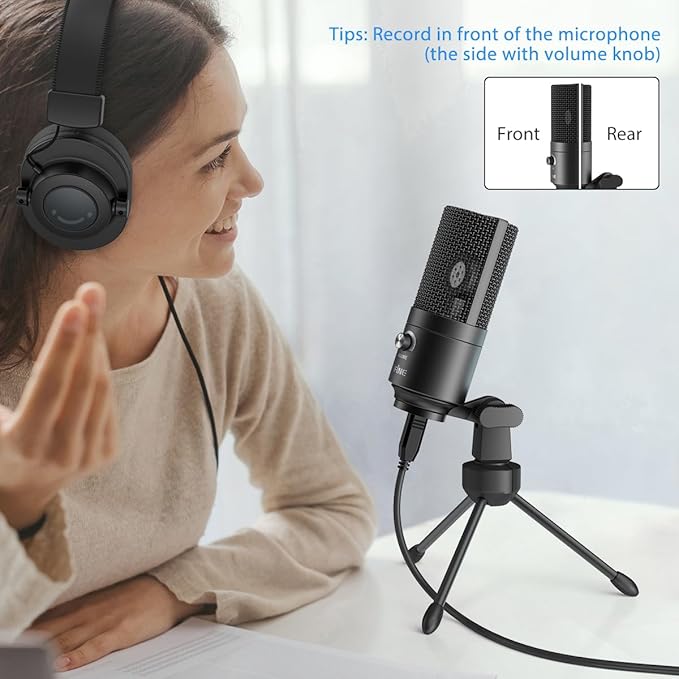 FIFINE USB Microphone, Metal Condenser Recording Microphone - Image 9