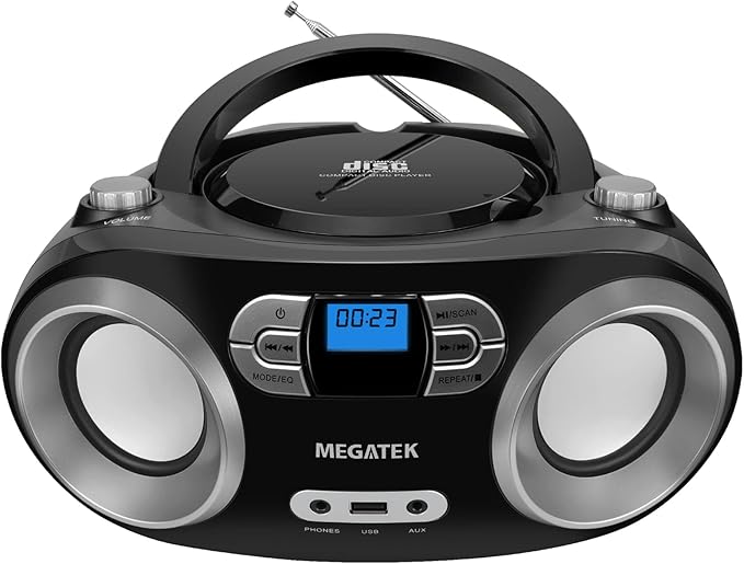 MEGATEK Portable CD Player Boombox by MEGATEK