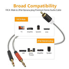 HOSONGIN RCA to Banana Plug Speaker Cable 6 Feet -2 Pack - Image 2