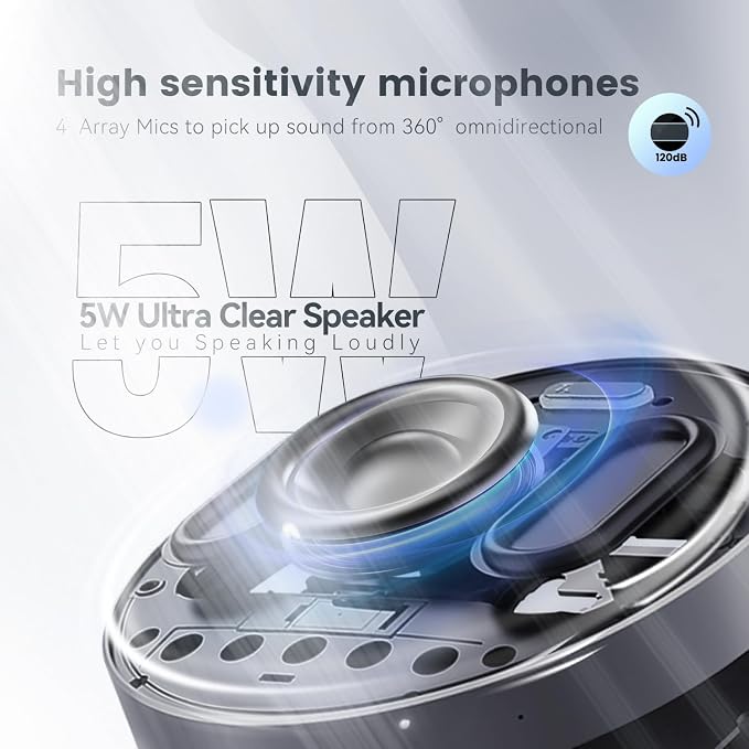 2-in-1 Conference Speaker and Microphone, Daisy Chain Wireless Bluetooth - Image 4