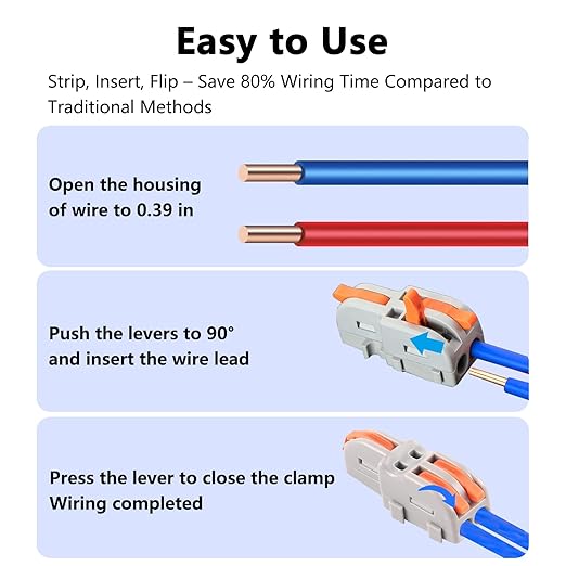 10Pcs 2 to 1 Wire Connectors Small Electrical Cable Splicing Splitter Terminal - Image 5