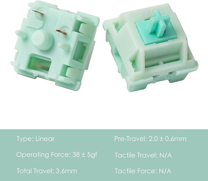 Akko Botany Keyboard Switch for Mechanical Gaming Keyboard, 5-Pin 38gf Linear - Image 2