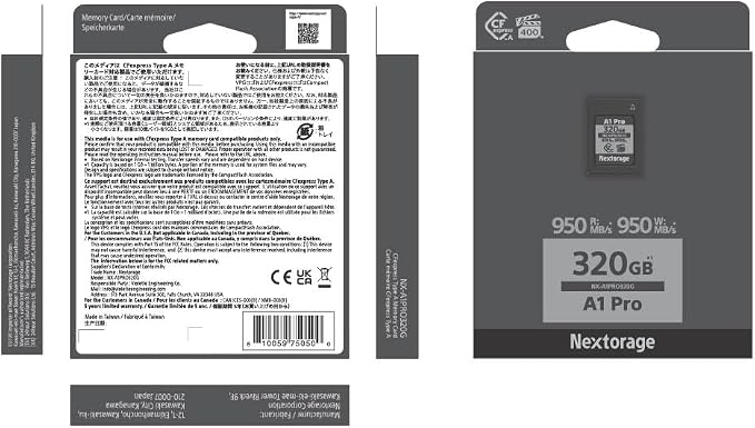 Nextorage Japan CFexpress Type A Card NX-A1PRO 320GB VPG 400 Urtla Fast Read - Image 9