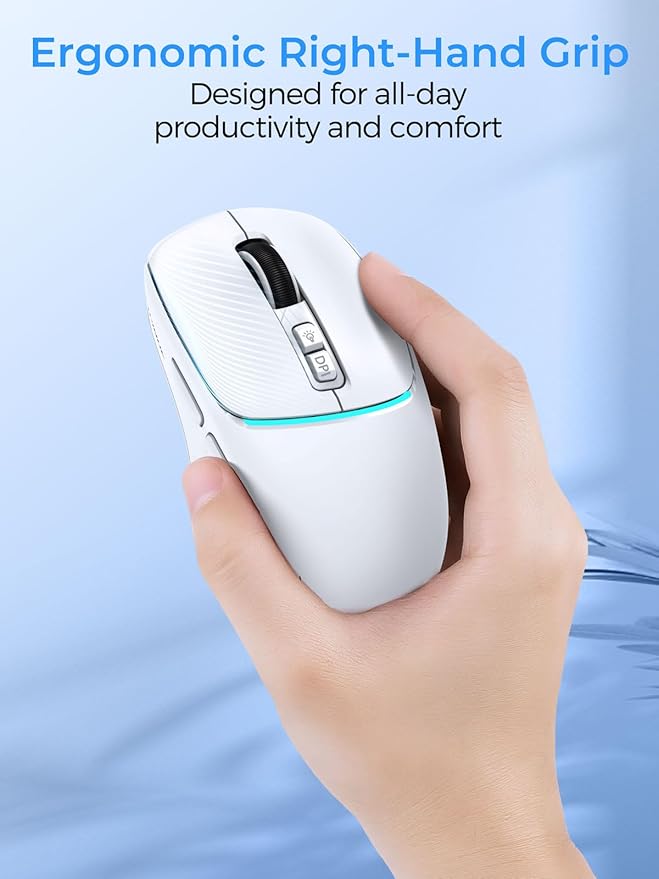 R108 Wireless Bluetooth Mouse – Dual Bluetooth ＆ 2.4GHz USB Receiver, 4 DPI - Image 3