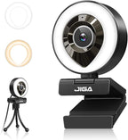 JIGA Streaming Webcam with Dual Microphone 1080P Adjustable Right Light Pro Web by 2023UpgratedPowerBankFastChargingtechnology