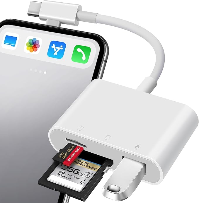 SD Card Reader for iPhone, SD Card Adapter by OPxjzws