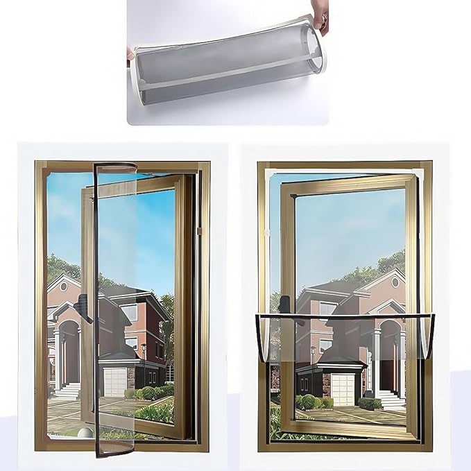 VKX Adjustable DIY Magnetic Window Screen, Fiberglass Mesh, Strong Magnetic - Image 6