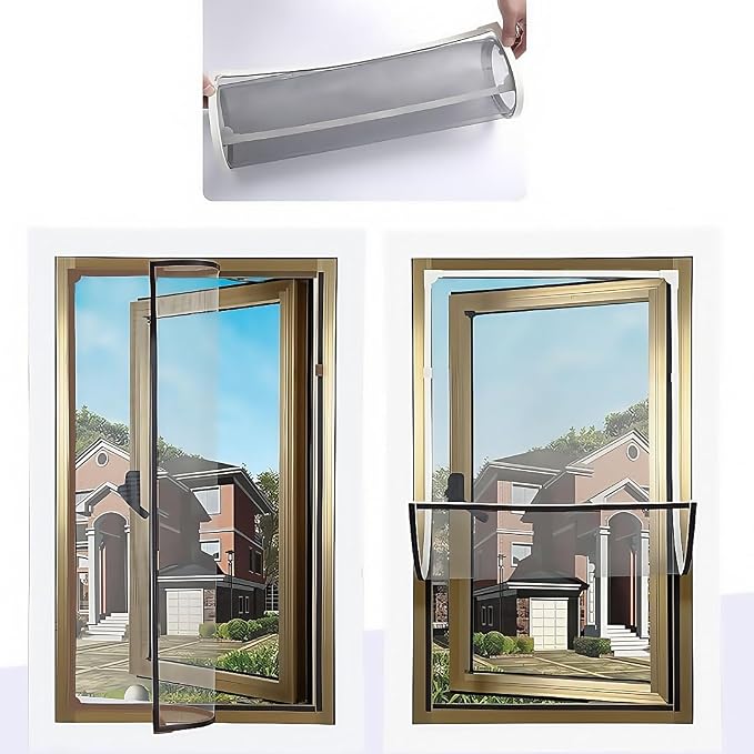 VKX Adjustable DIY Magnetic Window Screen, Fiberglass Mesh, Strong Magnetic - Image 6