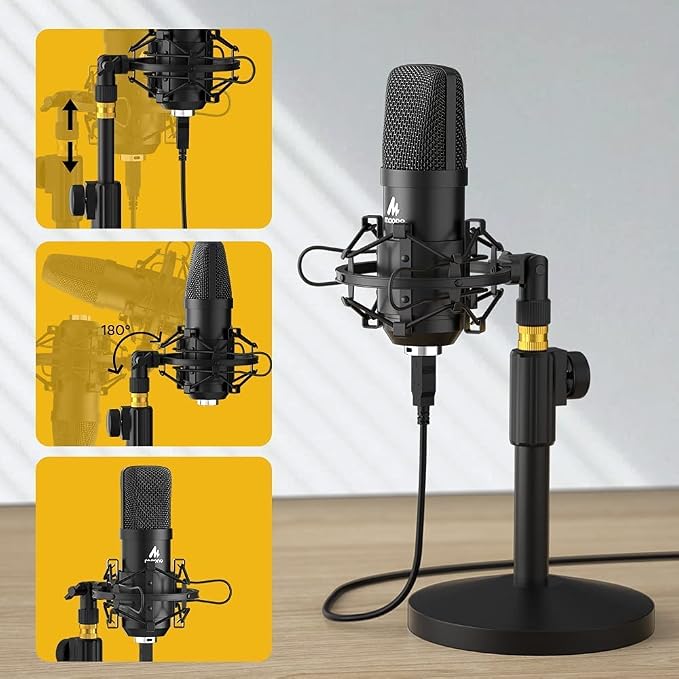 MAONO USB Microphone Kit 192KHZ/24BIT AU-A04T PC Condenser Podcast Streaming - Image 7
