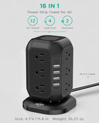 AiJoy Power Strip Tower 16.4 ft Cord, Surge Protector - Image 2