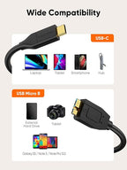 CableCreation 2FT USB C to Micro B Cable, 10Gbps Speed External Hard Drive - Image 5