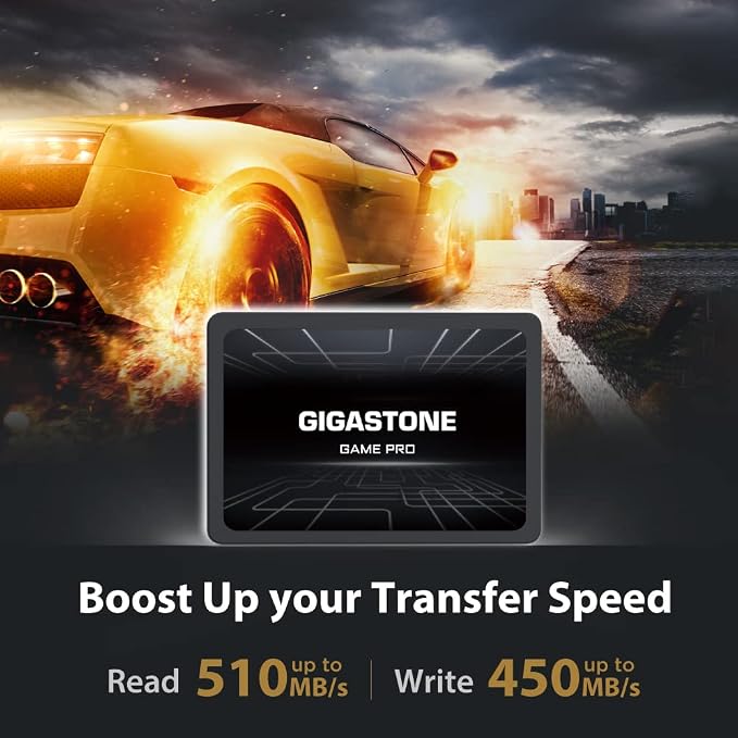 Gigastone SATA SSD 128GB 2.5 inch SSD 510MB/s Upgrade Laptop PC Memory and - Image 3