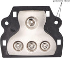 3 Way Power Distribution Block 1x 0 Gauge in 3X 4 Gauge Out Amp Power - Image 7