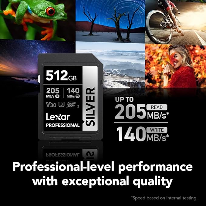 Lexar 512GB Professional Silver SD Card, - Image 2