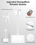 SD Card Reader for iPhone/iPad/Mac, USB C and Lightning Dual Port Memory Card - Image 3