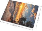 Sunset Beach Mouse Pad, Square Mousepad, Waterproof Mouse Mat Non-Slip Rubber - Image 2