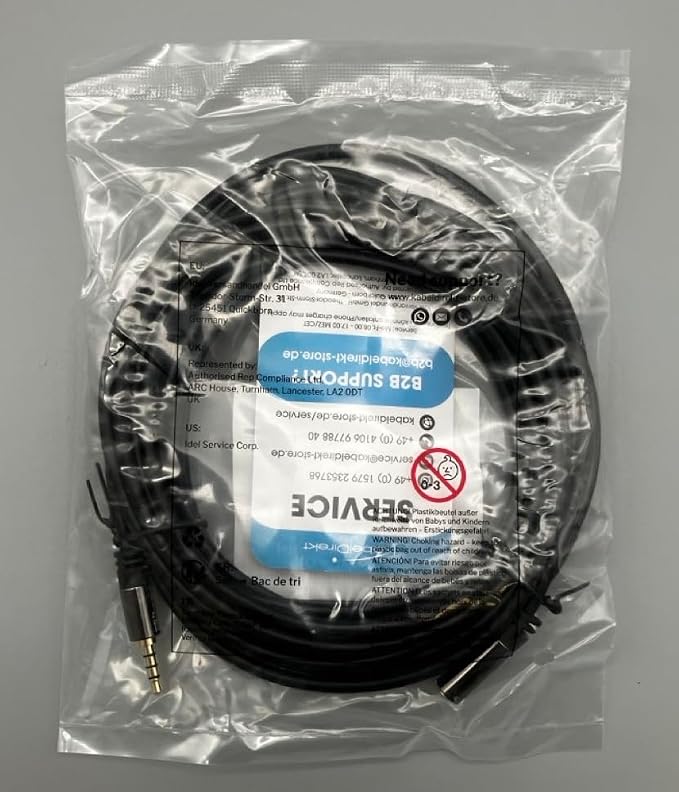 KabelDirekt – Headset Extension Cable – 15ft – Headphone Extension Cord - Image 9