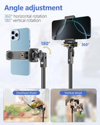 EMART 62’’ Cell Phone Tripod Stand, Adjustable Floor Cellphone Tri Pod Holder - Image 3