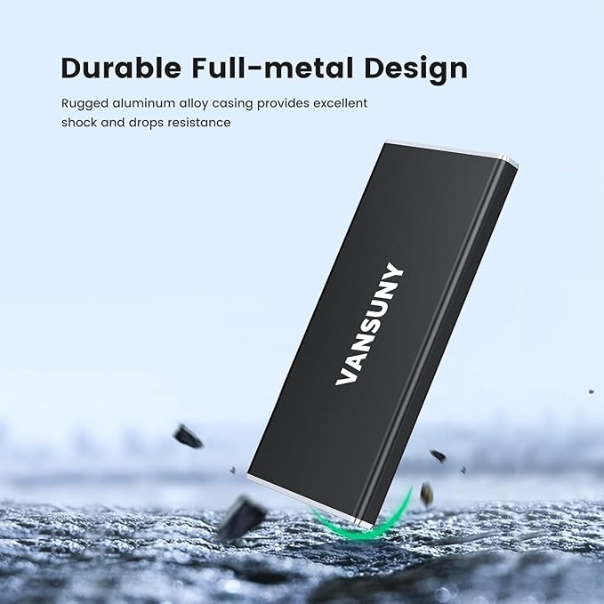 Vansuny 1TB Portable External SSD, USB 3.1 Gen2 500MB/s High-Speed Data Transfer - Image 4