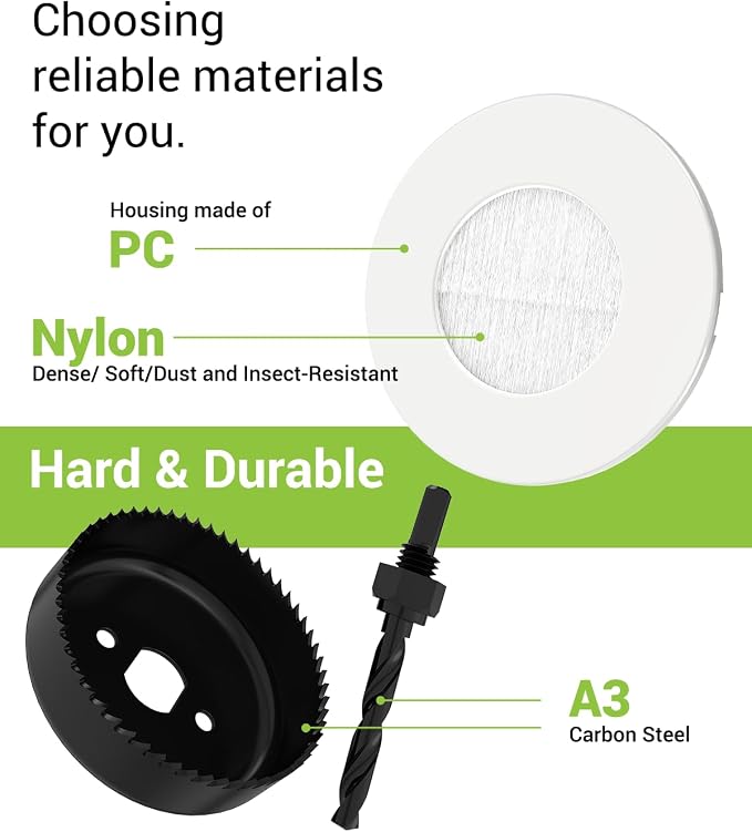 in Wall Cable Management Kit for Wall Mounted TV, Slim Round Wall Cable Pass - Image 9