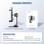 NEEWER Smartphone Tripod Mount Aluminum Alloy, 360° Rotatable Phone Stand - Image 9