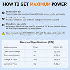 DOKIO 100W Portable Foldable Solar Panel Kit, - Image 8