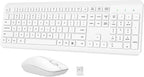 Wireless Keyboard and Mouse Combo, Full-Size Silent Ergonomic Keyboard and by QUASIO