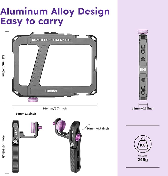 Universal Smartphone Filmmaking Stabilizer, Phone Cage - Image 6
