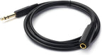 Disino 1/4 Inch Male to Female Stereo Extension Cable Gold Plated Quarter inch - Image 2