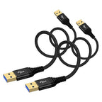 USB to USB Cable, 2 Pack 10 FT USB-A to USB-A Male to Male USBCable Double End by HomeTravelChargerAccessory