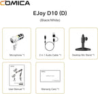 COMICA EJoy D10 D USB/XLR Dynamic Microphone - Image 2
