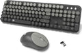 Wireless Keyboard and Mouse Combo, 104 Round Keys Cute Colorful Cordless by TT-FOPETT