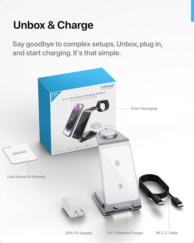 Intoval 3 in 1 Wireless Charging Station - Image 7