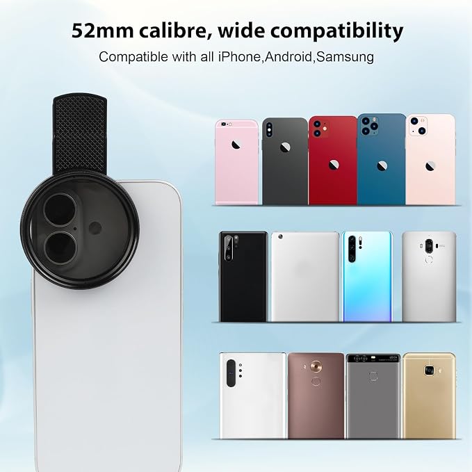 52mm Clip-On CPL Phone Camera Lens Filter, Polarizer Circular Filter, Ultra - Image 4