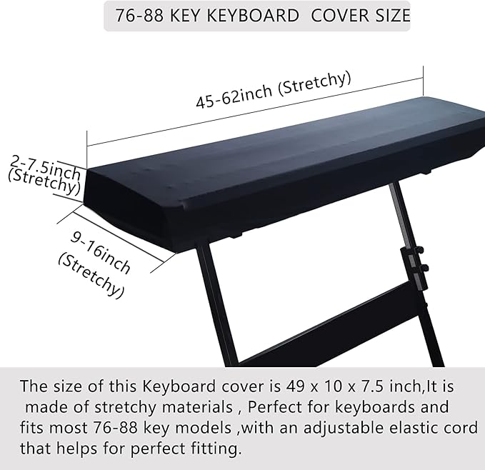 Piano Dust Cover 61-88 Keys Weighted Keyboard Small Keyboard Piano Covers - Image 6