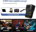 SONICAKE Audio Mixer, Portable USB Mini Sound Board Console, 2 Channel - Image 2