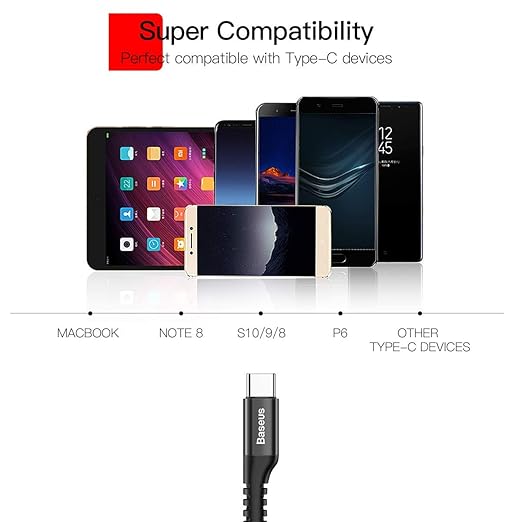 Baseus USB Type C Cable for Car, Retractable Cable Curly USB A to USB-C Fast - Image 5