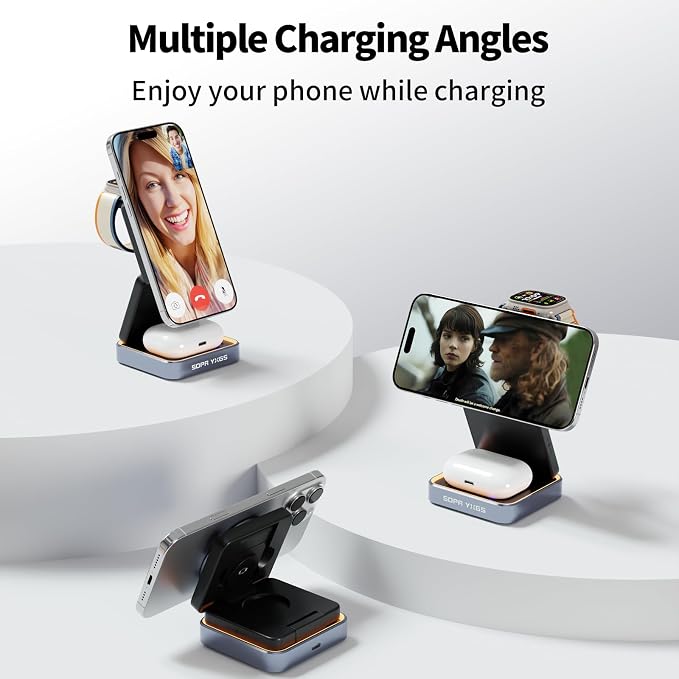 2025 Upgraded 3-in-1 Magnetic Wireless Charger, Charging Stand, Charging Station - Image 6