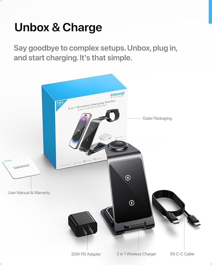 Intoval 3 in 1 Wireless Charging Station - Image 7
