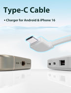 miisso 6000mah Ultra Slim Built in Cables Power Bank, Card Size Built in USB C - Image 7