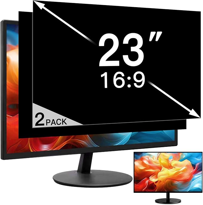 2 Pack 23 Inch Privacy Screen for Computer Monitor 16:9 Aspect Ratio, Eye by ANTOGOOV